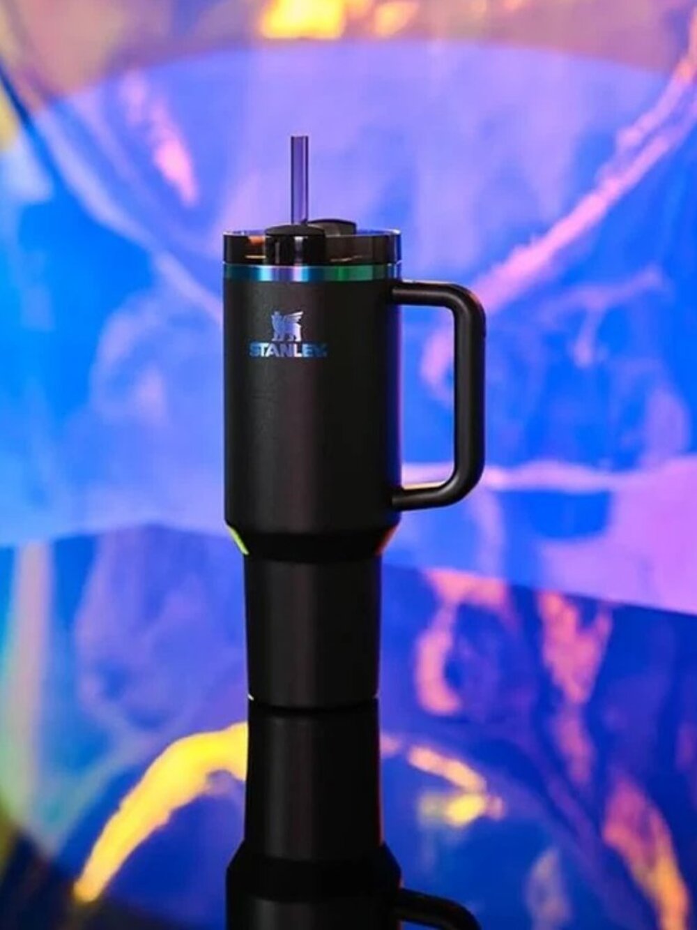 STANLEY Quencher H2.0 Tumbler with Handle & Straw 40 oz Black Chroma ( New )